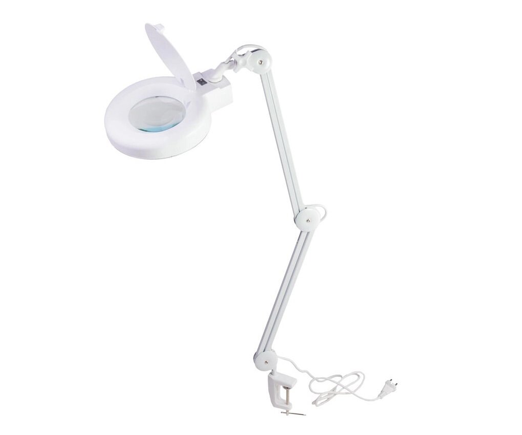 Настольная лампа-лупа с подсветкой Veber 8608D 3D, 3 дптр, 120 мм - фото