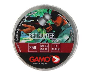 Пули Gamo Pro Hunter 5,5 мм, 1,0 г (250 штук)