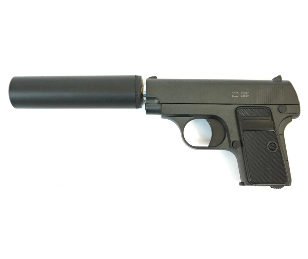 Страйкбольный пистолет Stalker SA25S Spring (Colt 25, с глушителем) - гарантия