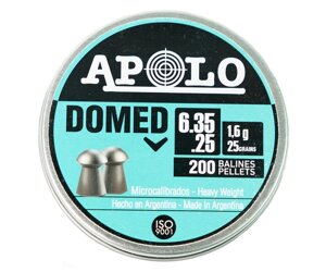 Пули Apolo Domed 6,35 мм, 1,6 г (200 штук)