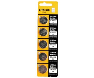 Батарейки кнопочные Button Cell CR2032 3.0V (5 штук)