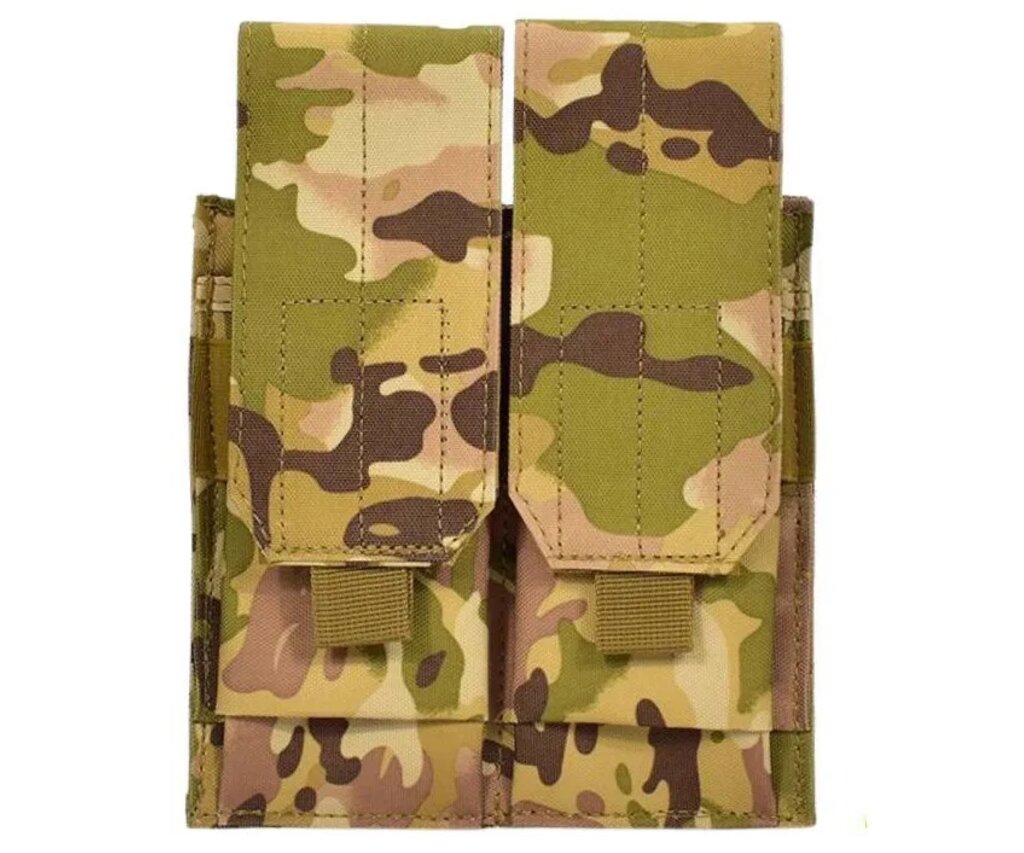 Подсумок поясной Rusforce Tactical Pouch Triple закрытый для 2-х магазинов АК (Multicam) от компании Интернет-магазин Pnevmat24 - фото 1