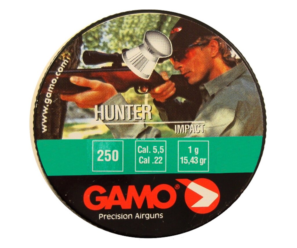 Пули Gamo Hunter 5,5 мм, 1,0 г (250 штук) от компании Интернет-магазин Pnevmat24 - фото 1