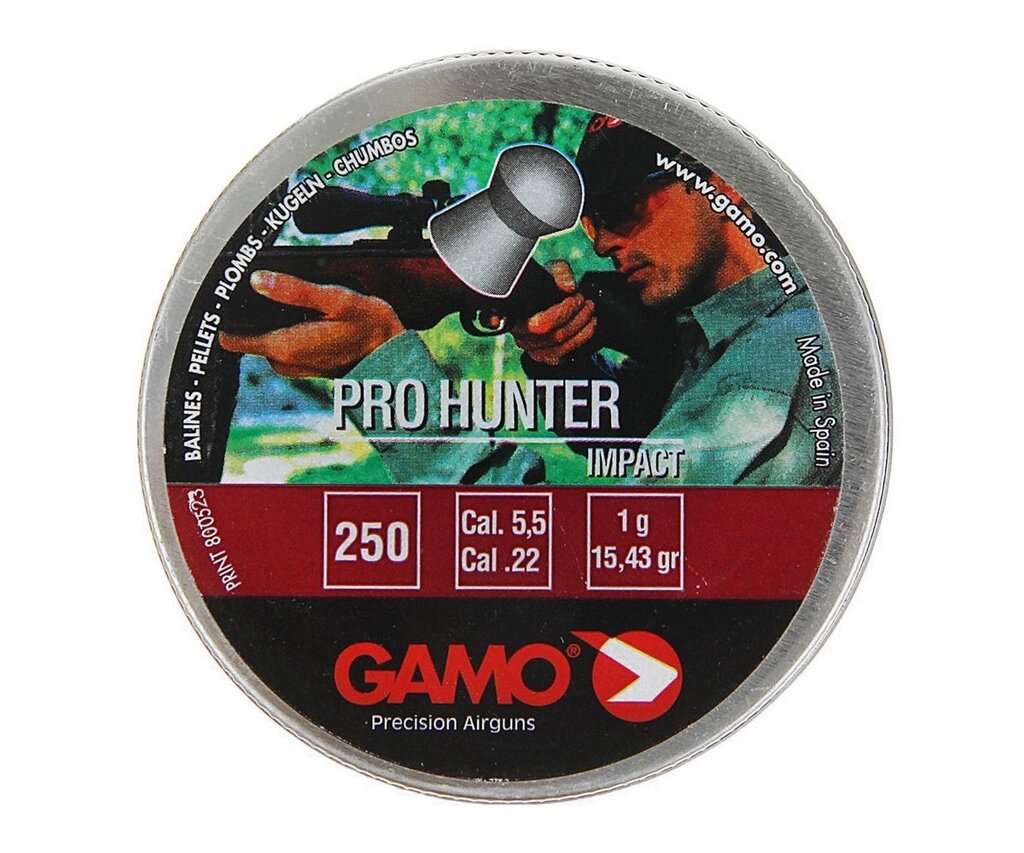 Пули Gamo Pro Hunter 5,5 мм, 1,0 г (250 штук) от компании Интернет-магазин Pnevmat24 - фото 1