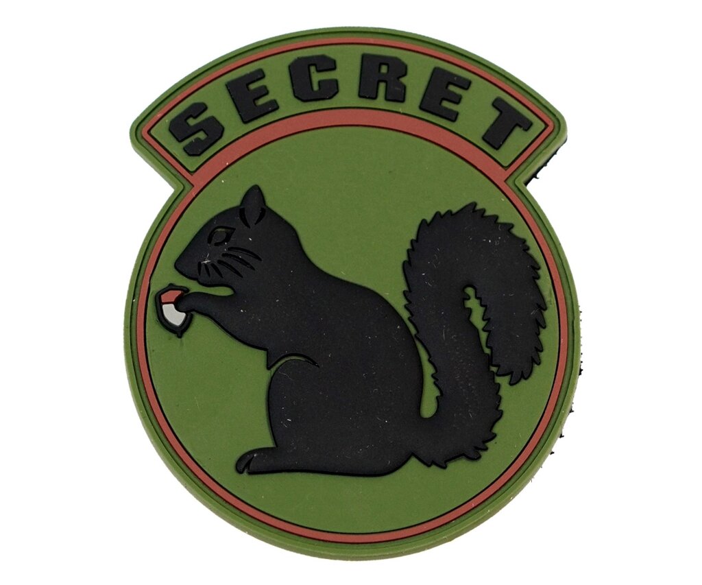 Шеврон EmersonGear PVC Secret Squirrel Patch-3 (Black/Olive) от компании Интернет-магазин Pnevmat24 - фото 1