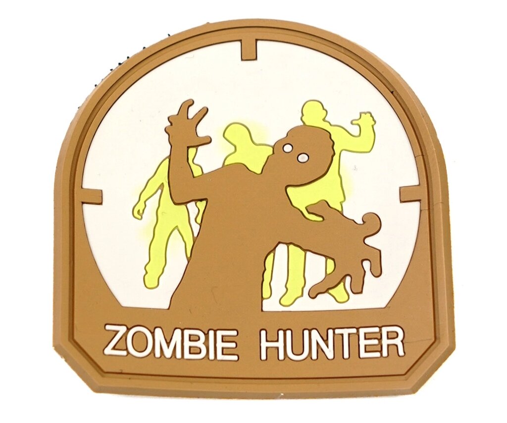 Шеврон EmersonGear PVC Zombie Hunter Patch-1 (White/Coyote) от компании Интернет-магазин Pnevmat24 - фото 1