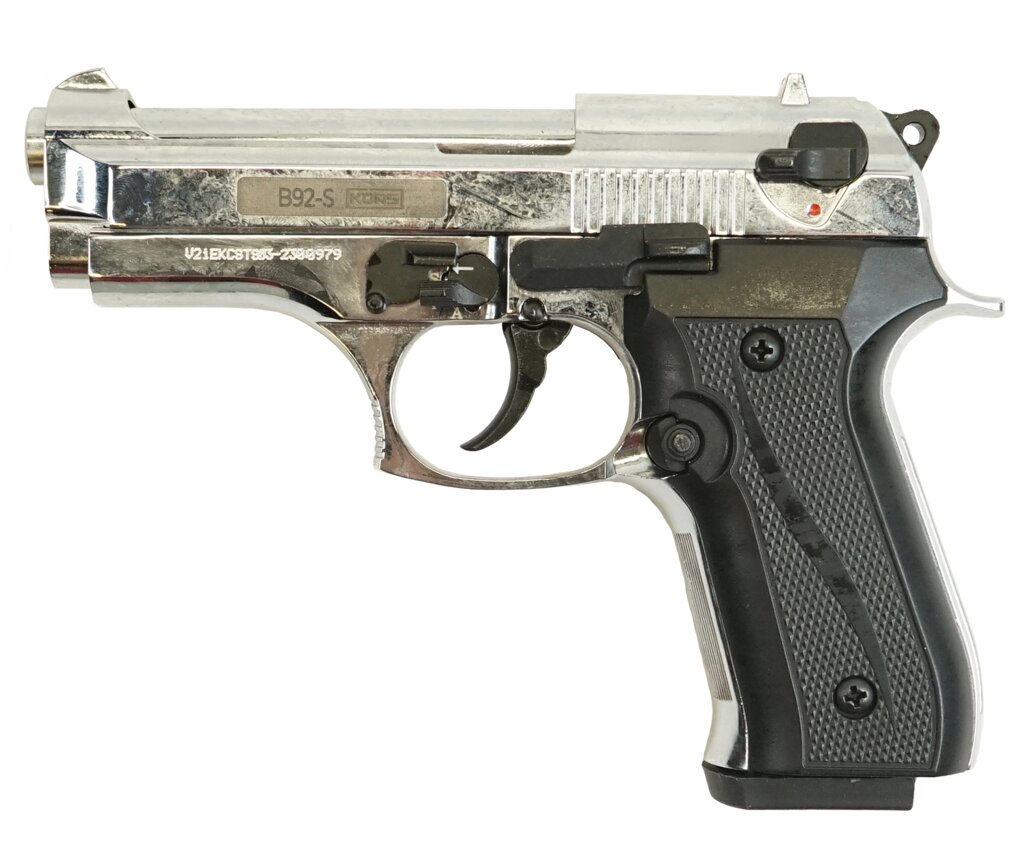 Сигнальный пистолет B92-S KURS Compact (Beretta) кал. 5,5 мм под 10ТК, хром от компании Интернет-магазин Pnevmat24 - фото 1