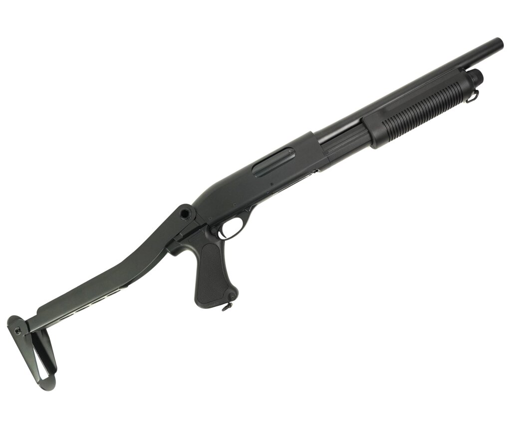 Страйкбольный дробовик Cyma Remington M870 Compact, скл. приклад, пластик (CM. 352) от компании Интернет-магазин Pnevmat24 - фото 1