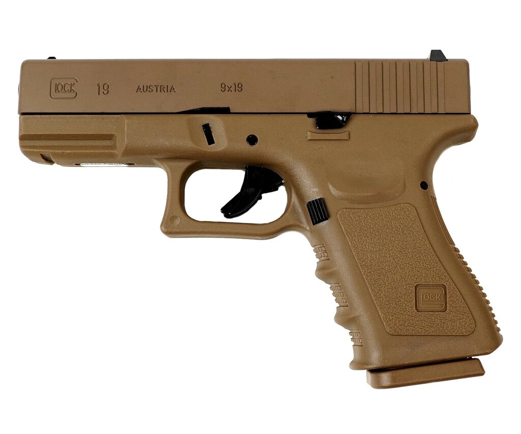 Страйкбольный пистолет East Crane Glock 19 Gen. 3 GBB Desert (EC-1301-DE) от компании Интернет-магазин Pnevmat24 - фото 1