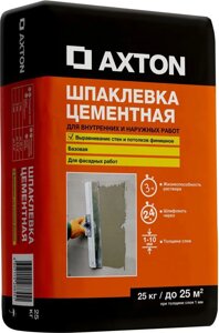 АКСТОН шпатлевка цементная базовая (25кг)