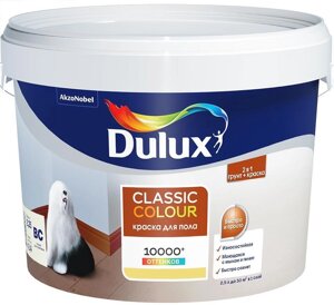 DULUX Classic Colour база BC краска в/д для пола прозрачная полуглянцевая (2,25л)