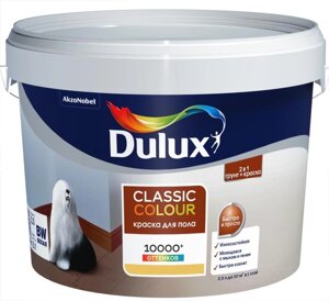 DULUX Classic Colour база BW краска в/д для пола белая полуглянцевая (2,5л)