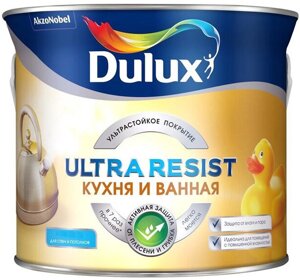 DULUX Ultra Resist Кухня и ванная база BW белая краска полуматовая (5л)
