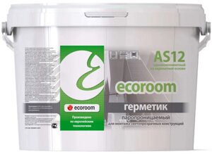 ЭКОРУМ AS-12 герметик акриловый паропроницаемый белый (7кг)