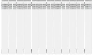 EQUATION радиатор алюминиевый 1" 500/90мм (12 секций)