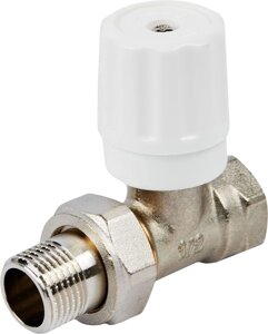 СПЕЦ клапан регулирующий для радиатора прямой 1/2"ВР (г) х 1/2"НР (ш)