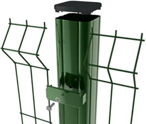 Столб заборный квадратный 40х40 мм (3м) зеленый