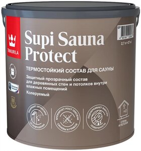 ТИККУРИЛА Супи Сауна Протект защитный состав для бани полуматовый (2,7л)