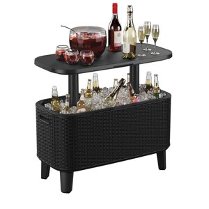 Барный столик Bevy Bar Large Cool Bar (83,5x40x50-74см) антрацит (Беви Бар)