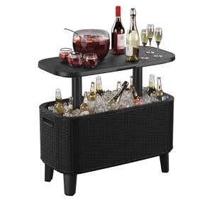 Барный столик Bevy Bar Large Cool Bar (83,5x40x50-74см) коричневый (Беви Бар)