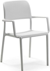 Кресло пластиковое Bora (58,5х57х86см) белое