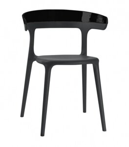 Кресло пластиковое Luna (55х51х77см) черный