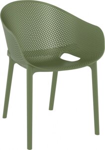 Кресло пластиковое Sky Pro (54х60х81см) оливковое