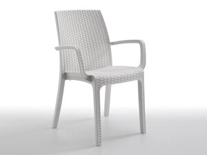 Кресло (стул с подлокотниками) Indiana белый (57x59x86см) (Индиана)