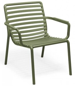 Лаунж кресло пластиковое Doga Relax (70х75,5х76см) агава