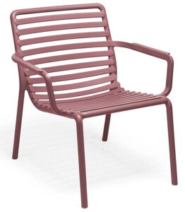 Лаунж кресло пластиковое Doga Relax (70х75,5х76см) марсала