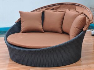 Лежак-диван КМ-0099 коричневый (160х80см)