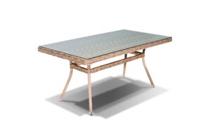 Обеденный стол Латте (160х90х75см) соломенного цвета