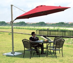 Садовый зонт Miami A002-3000 бордовый (диам. 3 м) навесной восьмигранный