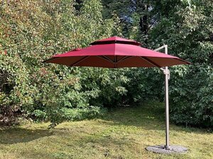 Садовый зонт Turin A002-3000 XLM бордовый (диам. 3 м) навесной восьмигранный