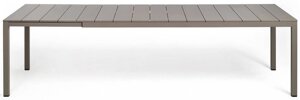 Стол металлический раздвижной Rio Alu 210 Extensibile (210-280х100х76см) тортора