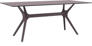 Стол пластиковый Ibiza Table 180 (180х90х74см) коричневый