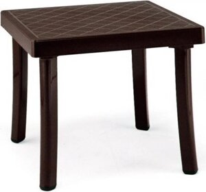 Столик пластиковый для лежака Rodi (46х46х40см) кофе