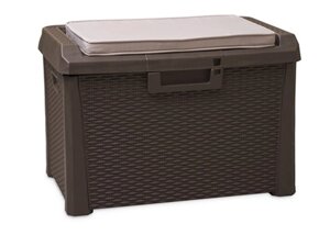 Ящик (сундук) для хранения Compact Box Santorini Plus с матрасом (73х50,5х49,5см - 125л) (Компакт Бокс Санторини Плюс)