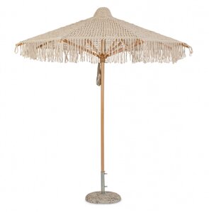 Зонт садовый плетеный Boho Macrame (диам. 2,5м, h=2,54м) натуральный