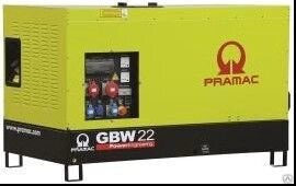 Дизельный генератор Pramac GBW 22 P 1 фаза в кожухе от компании СТРОИТЕЛЬНОЕ ОБОРУДОВАНИЕ - фото 1