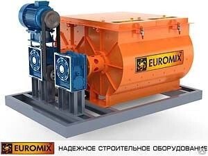 Двухвальный бетоносмеситель Euromix 620.1150 СКИП от компании СТРОИТЕЛЬНОЕ ОБОРУДОВАНИЕ - фото 1