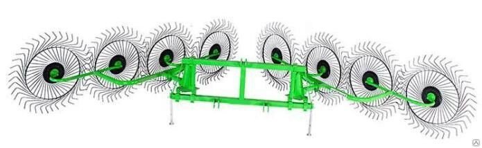 Грабли ГВК-8М 8 колес, 6 метров, 6 мм от компании СТРОИТЕЛЬНОЕ ОБОРУДОВАНИЕ - фото 1
