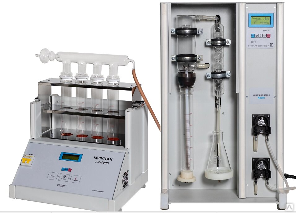 Комплекс по определению массовой доли азота и белка по Кьельдалю «КЕЛЬТРАН», скруббер и ручная титровальная установка от компании СТРОИТЕЛЬНОЕ ОБОРУДОВАНИЕ - фото 1