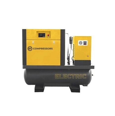 Компрессор электрический ET-Compressors ET SL 11-500 ES (IP54) на ресивере с осушителем и 3-мя магистральными фильтрами от компании СТРОИТЕЛЬНОЕ ОБОРУДОВАНИЕ - фото 1