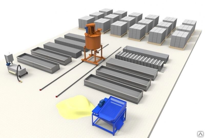 Линия для производства газобетона ГБС-500 от компании СТРОИТЕЛЬНОЕ ОБОРУДОВАНИЕ - фото 1