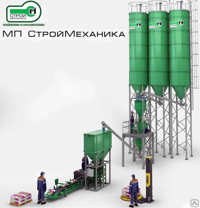 Мини-завод для производства сухих строительных смесей ССС ТурбоМикс 3/500 от компании СТРОИТЕЛЬНОЕ ОБОРУДОВАНИЕ - фото 1