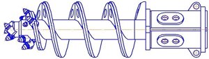 Бур шнековый конусный Б-BAU02.52.000 диаметр бурения 520