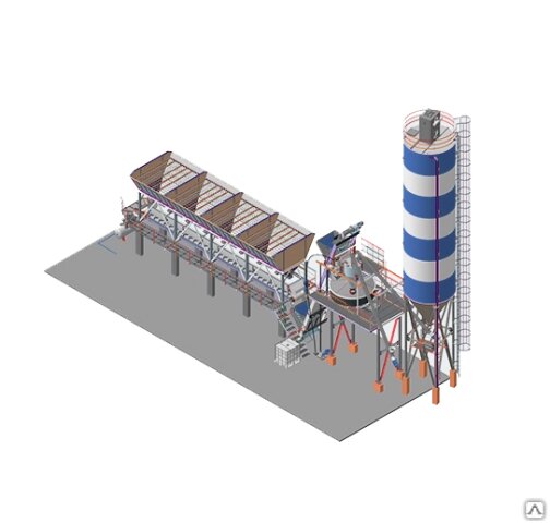 Завод стационарный бетонный Волжанин-50 от компании СТРОИТЕЛЬНОЕ ОБОРУДОВАНИЕ - фото 1