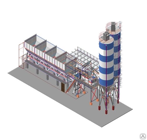 Завод стационарный бетонный Волжанин-80 от компании СТРОИТЕЛЬНОЕ ОБОРУДОВАНИЕ - фото 1