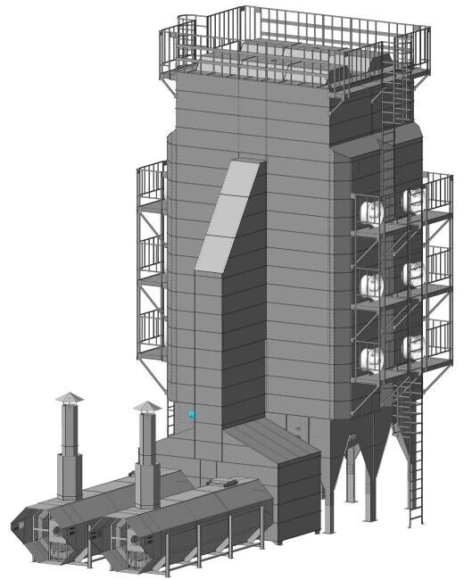 Зерносушилка RiR М-4-28 (дизель/газ) от компании СТРОИТЕЛЬНОЕ ОБОРУДОВАНИЕ - фото 1